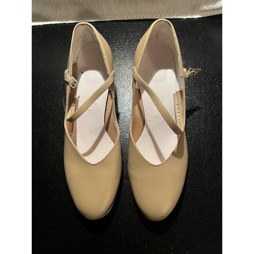 Capezio Tele Tone Tap Women’s 10 Tan Heels Made In USA